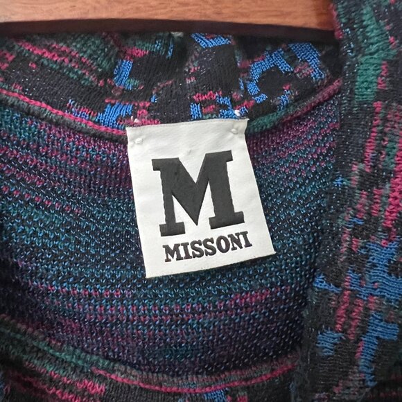 Missoni Abstract Floral Wool Blend Knit Sleeveless Bodycon Dress Size 6 - Picture 4 of 8